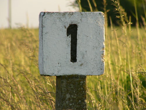 one sign